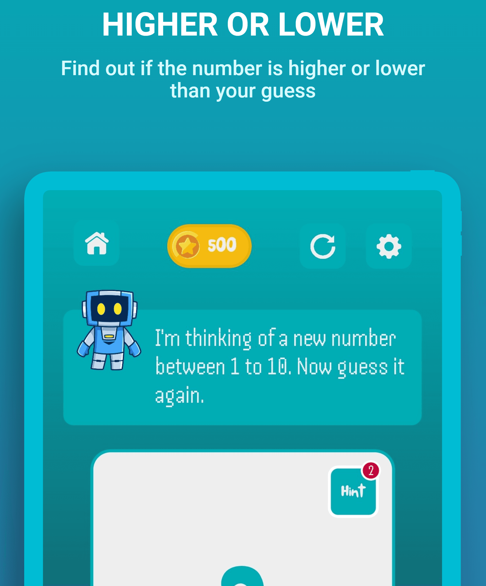 Guess the number app